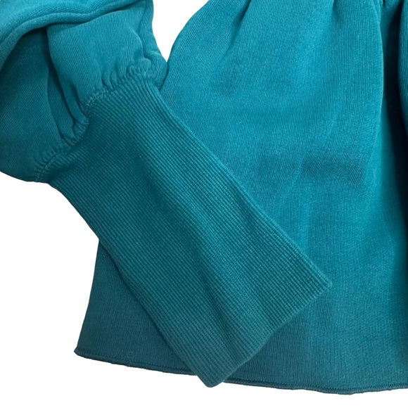 Last Chance NEW Free People Movement Care Charm Sweatshirt teal small - Picture 9 of 16